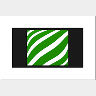 Abstract pattern - green and white. Posters and Art